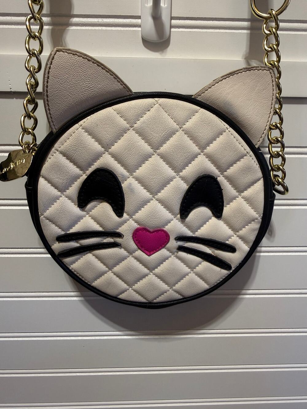 Luv Betsey by Betsey Johnson Quilted Round Cat Head Crossbody Purse